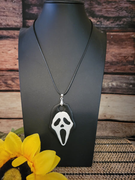 Ghosty Face - Black/White Country Craft Barn Necklace (NL-661)