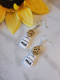 Santa's Snack - Brown/White 🍪 🥛 Country Craft Barn Earrings (#424-E)