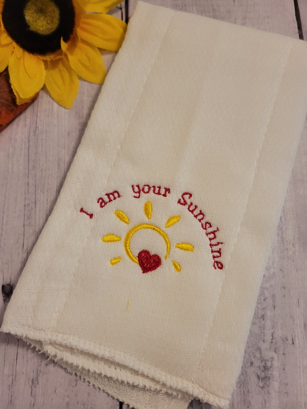 I am Your Sunshine Burp Cloth - Multi Country Craft Barn Cloth Diaper Burp Cloth (BR-103)