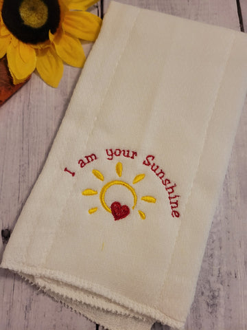 I am Your Sunshine Burp Cloth - Multi Country Craft Barn Cloth Diaper Burp Cloth (BR-103)