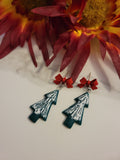Snow-Kissed Sprigs - Green Country Craft Barn Earrings (E-426)