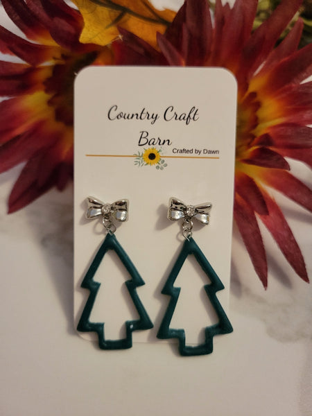 Tinsel & Trees - Green Country Craft Barn Earrings (#425E)
