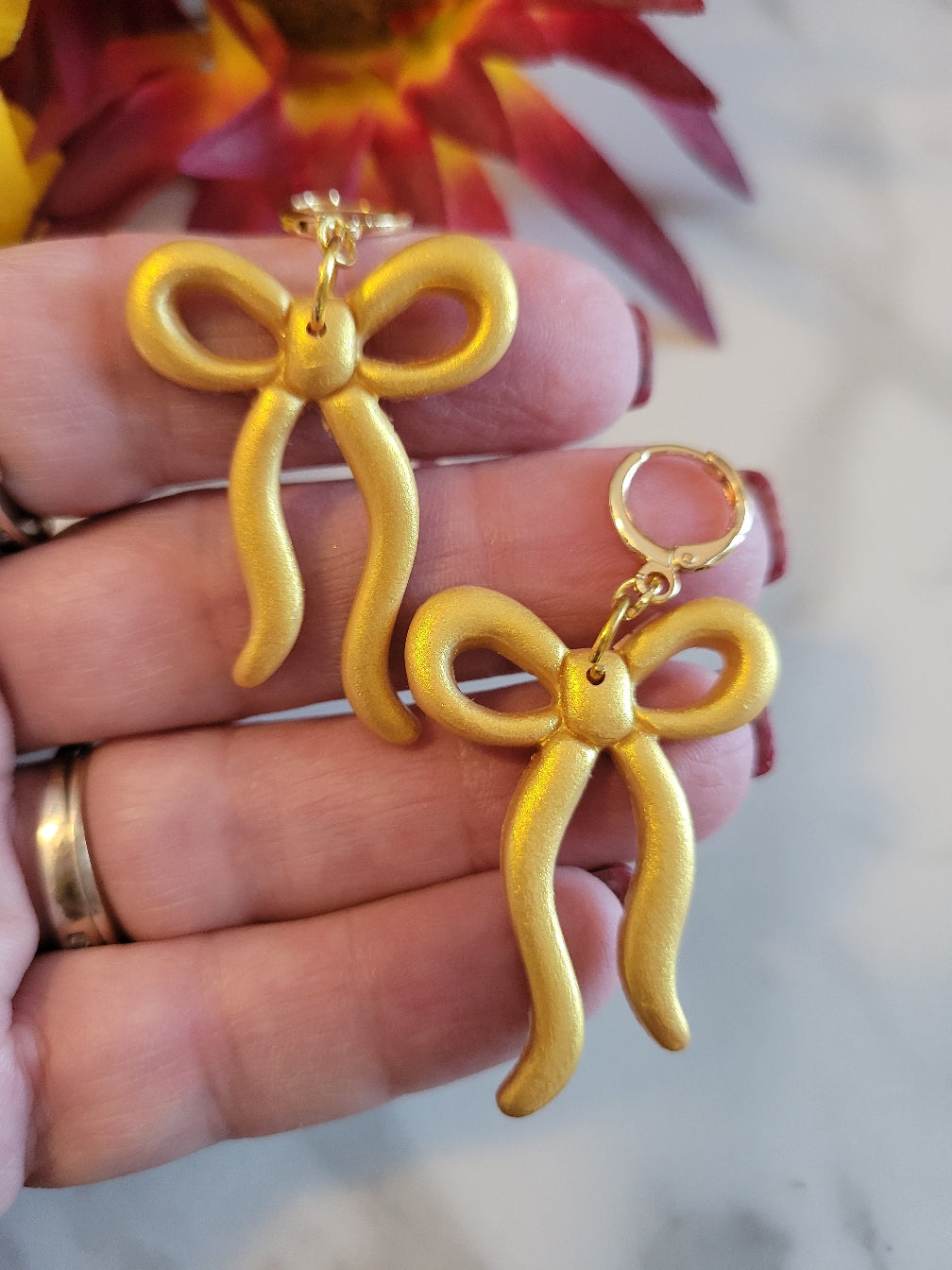Golden Gift Ties - Gold Country Craft Barn Earrings (E-427)