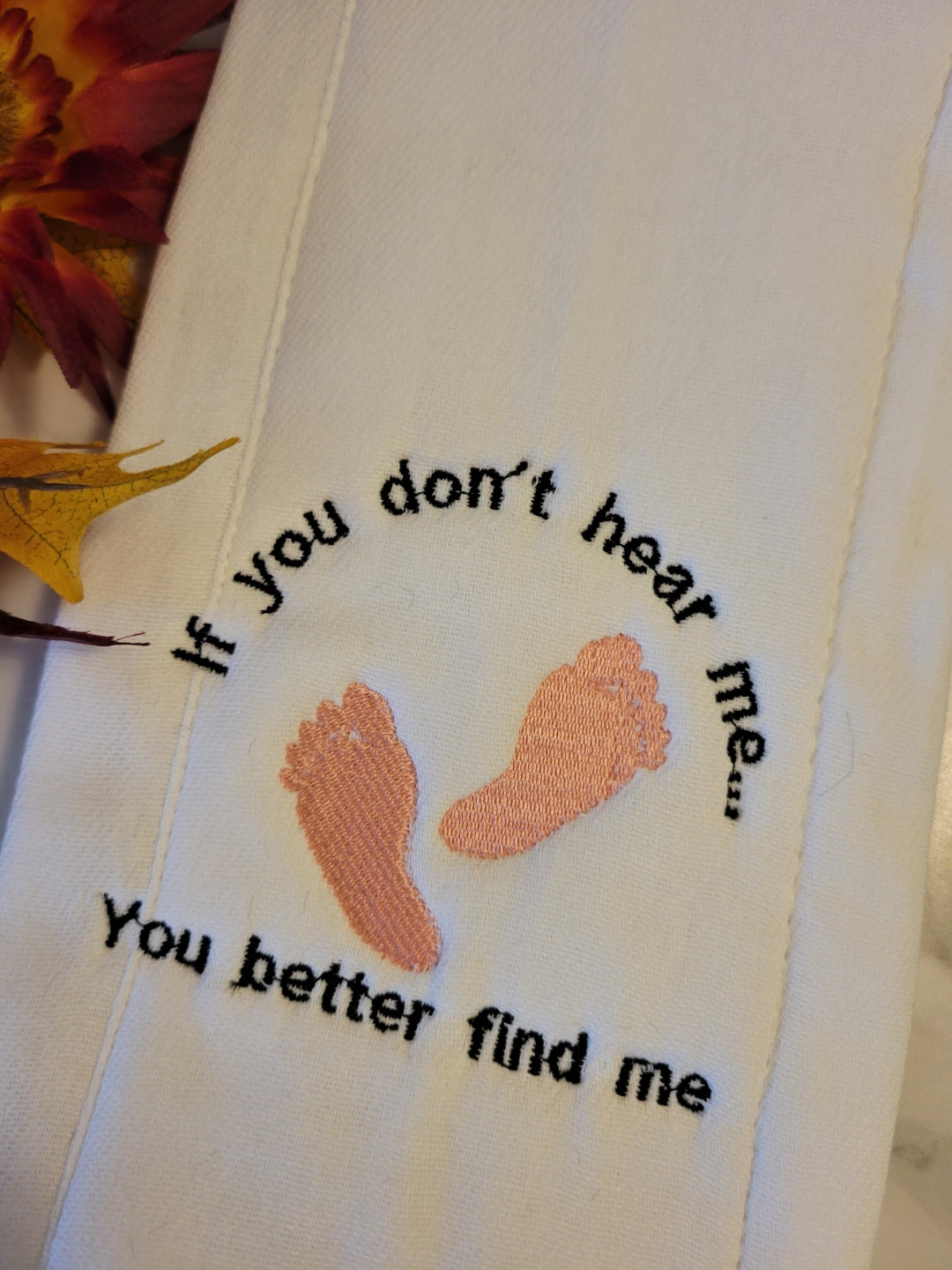 If You Don't Hear Me - Black Country Craft Barn Cloth Diaper Burp Cloth (BR-114)