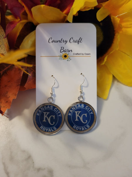 KC Royals - Blue Country Craft Barn Earrings (E-432)