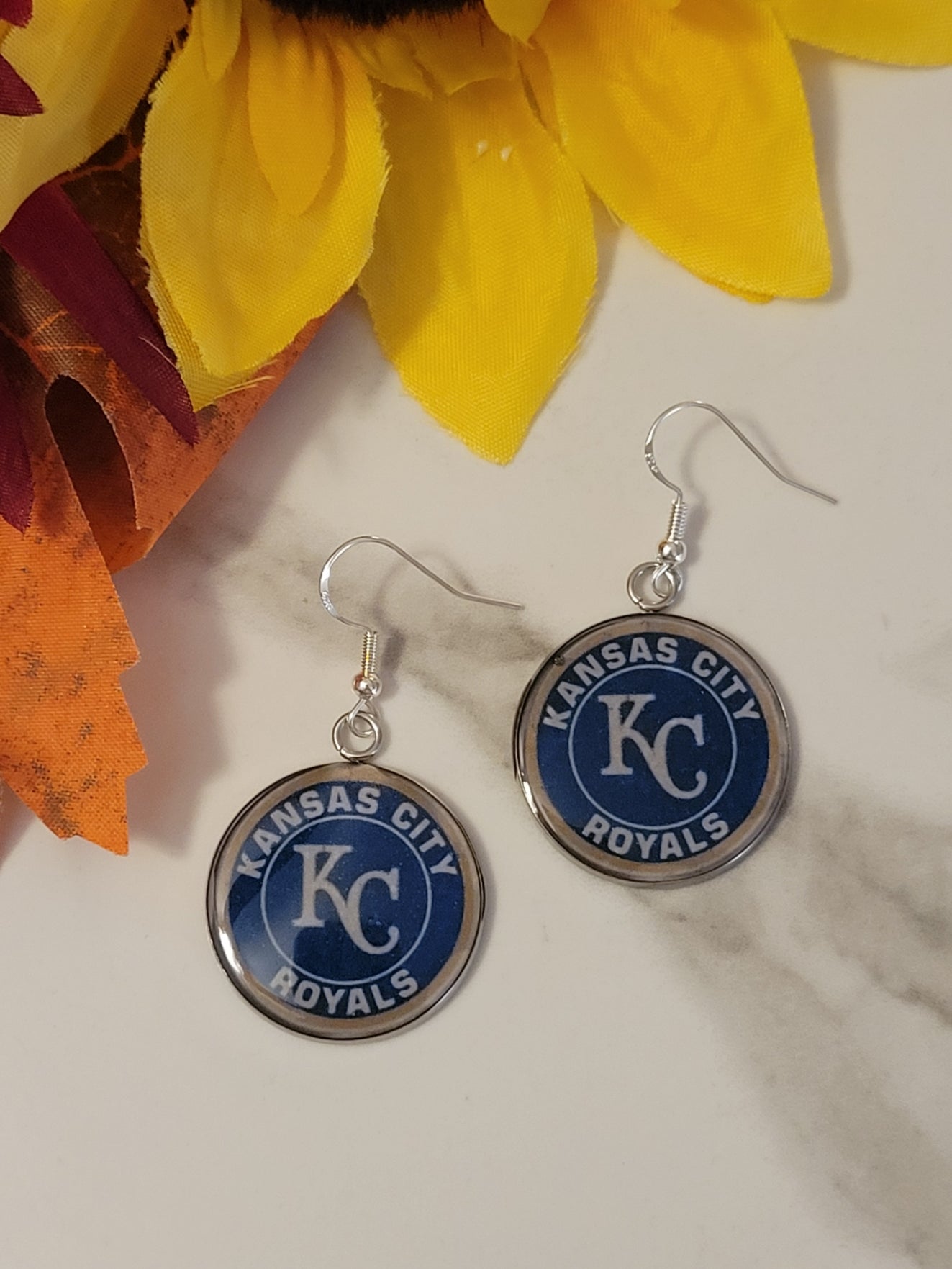 KC Royals - Blue Country Craft Barn Earrings (E-432)