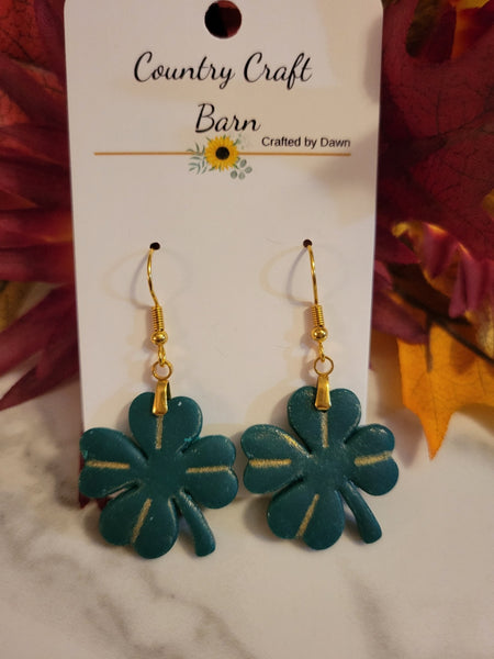 Shamrock Shine - Green Country Craft Barn Earrings (E-439)