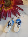 Arctic Mist Arches - Blue/White Country Craft Barn Earrings (E-446)
