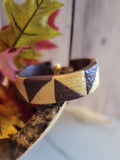 Harvest Mosaic Magnetic Cuff - Brown/Gold Country Craft Barn Bracelet (B-377)