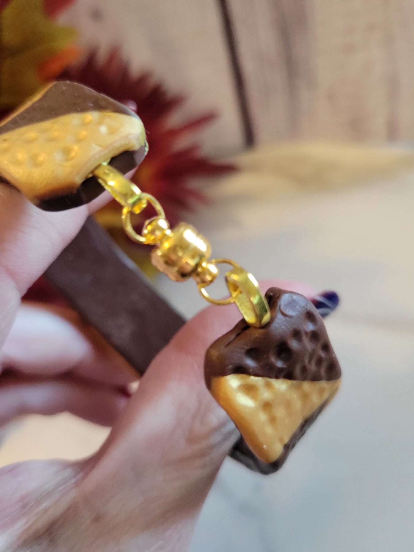 Harvest Mosaic Magnetic Cuff - Brown/Gold Country Craft Barn Bracelet (B-377)