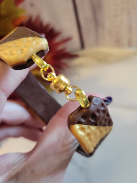 Harvest Mosaic Magnetic Cuff - Brown/Gold Country Craft Barn Bracelet (B-377)