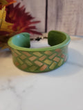 Forest Ember Magnetic Cuff - Green Country Craft Barn Bracelet (B-378)