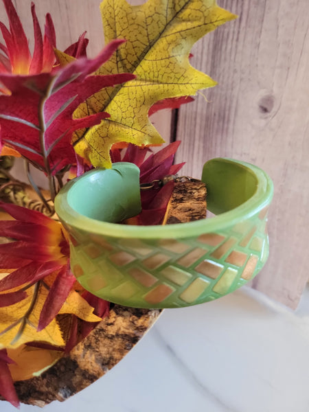 Forest Ember Magnetic Cuff - Green Country Craft Barn Bracelet (B-378)