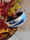 Skyfall Marble Cuff - Blue/White Country Craft Barn Bracelet (B-379)