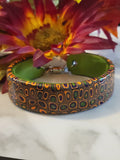Groovy Grid Magnetic Cuff - Purple/Orange/Olive Country Craft Barn Bracelet (B-380)