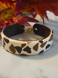 Savanna Stone Cuff- Brown/Cream Country Craft Barn Bracelet (B-381)