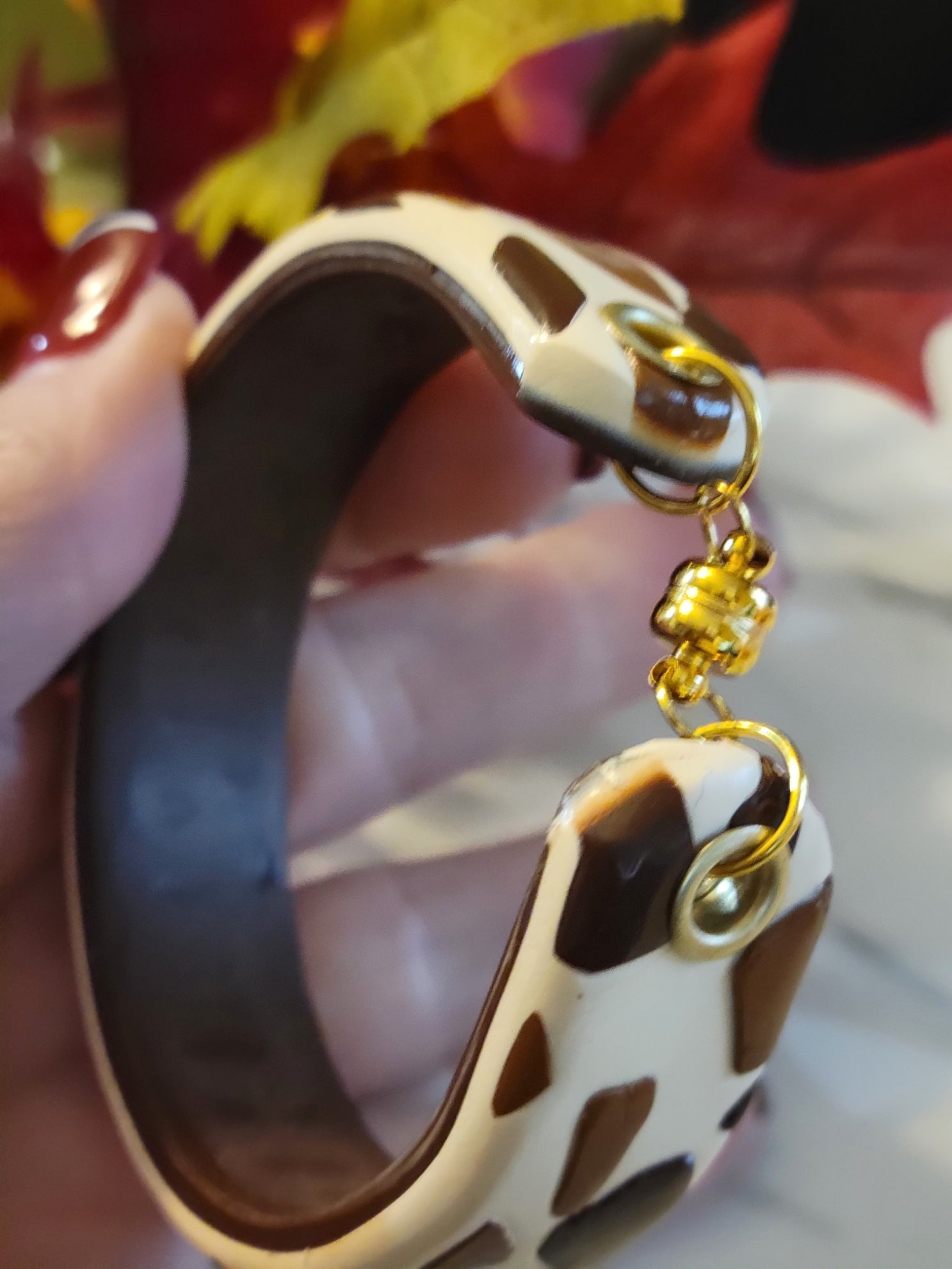 Savanna Stone Cuff- Brown/Cream Country Craft Barn Bracelet (B-381)