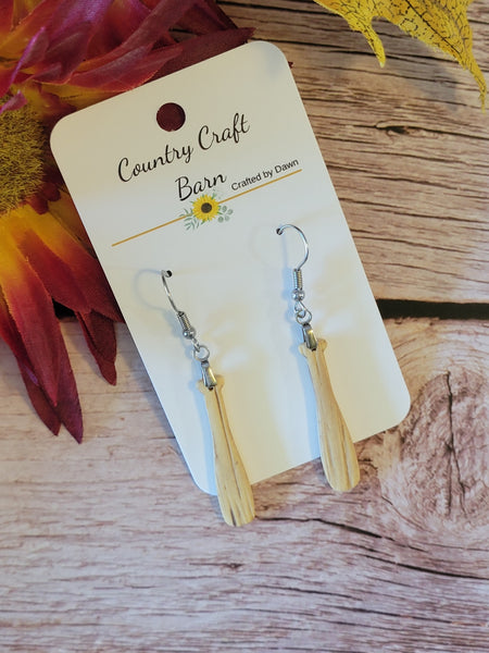 Sandlot Swing -  Brown Country Craft Barn Earrings (E-463)
