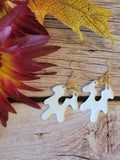 White Coral Cascade - Gold Country Craft Barn Earrings (E-457)