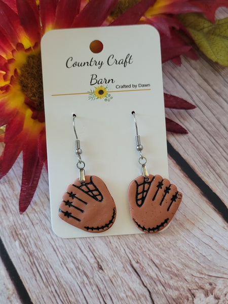 Game Day Catch Country Craft Barn Earrings (E-098)