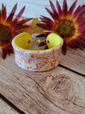 Sunset Brushstroke Cuff – Pink & Yellow Magnetic Country Craft Barn Bracelet (B-361)