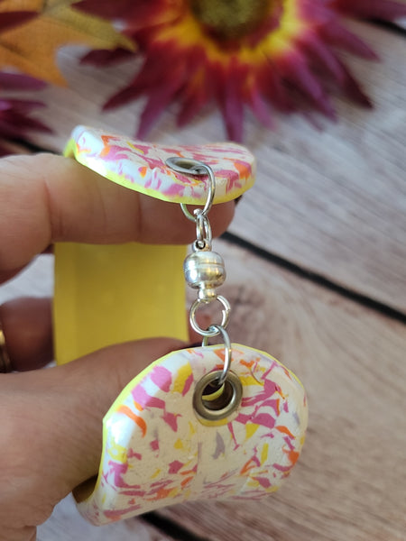 Sunset Brushstroke Cuff – Pink & Yellow Magnetic Country Craft Barn Bracelet (B-361)