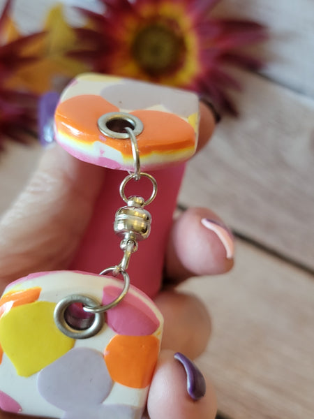 Retro Garden Glow - Pink/Purple/Orange/Yellow Country Craft Barn Bracelet (B-383)