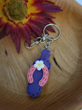 Flip Flop - Purple Country Craft Barn Handbag/Key Chain Charm (PC-001)