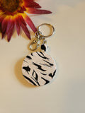 Marbled - Black/White Country Craft Barn Handbag/Key Chain Charm (PC-013)