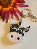 Cow - Black/White Country Craft Barn Handbag/Key Chain Charm (PC-003)