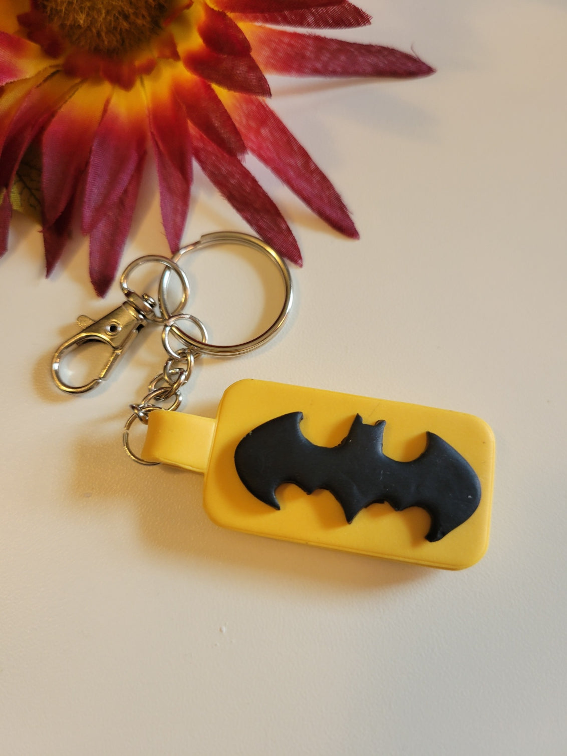 Bat Logo - Yellow Country Craft Barn Handbag/Key Chain Charm (PC-014)