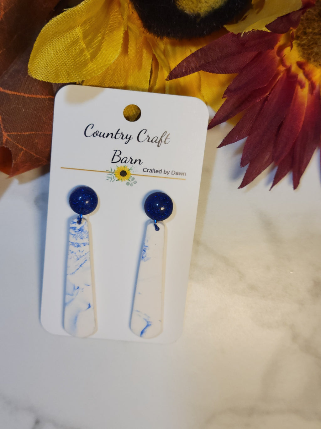 Indigo Drift - Blue Country Craft Barn Earring (E-472)