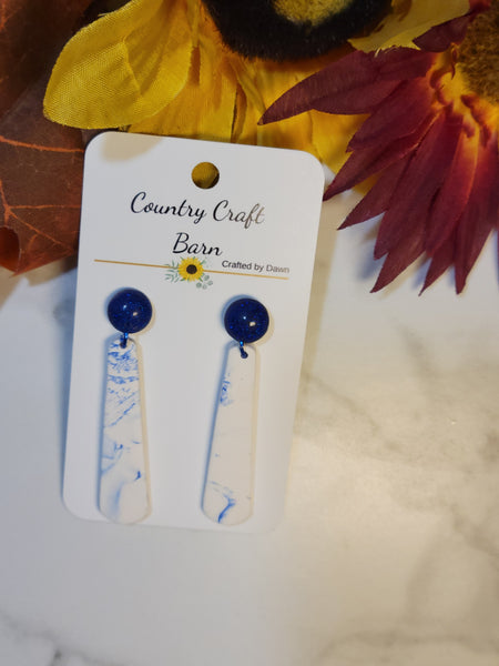 Indigo Drift - Blue Country Craft Barn Earring (E-472)