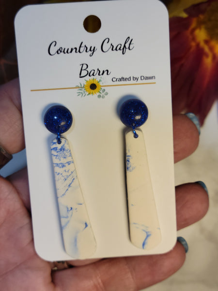 Indigo Drift - Blue Country Craft Barn Earring (E-472)