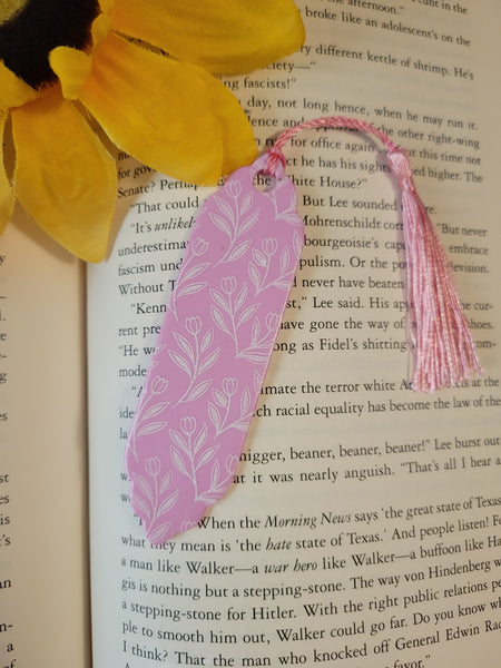 Blushing Petals - Pink Country Craft Barn Bookmark (BM-001)