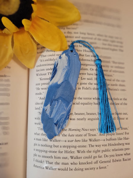 Ocean Whispers - Blue/White Country Craft Barn Bookmark (BM-002)