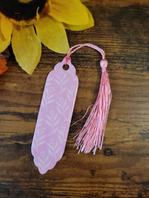 Blushing Petals - Pink Country Craft Barn Bookmark (BM-001)