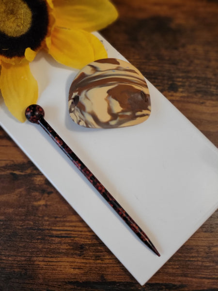 Mocha Swirl - Brown/Tan Country Craft Barn Hair Accessories (HA-001)