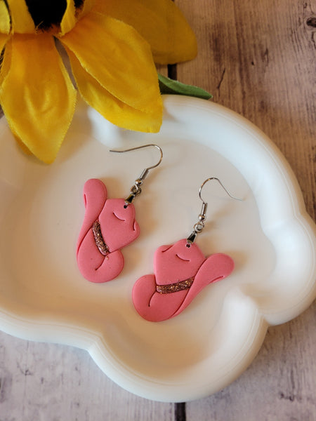 Cowgirl Sparkle - Pink Country Craft Barn Earrings (E-481)
