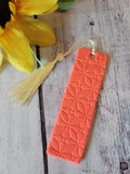 Coral Bloom - Bright Coral Country Craft Barn Bookmark (BM-006)