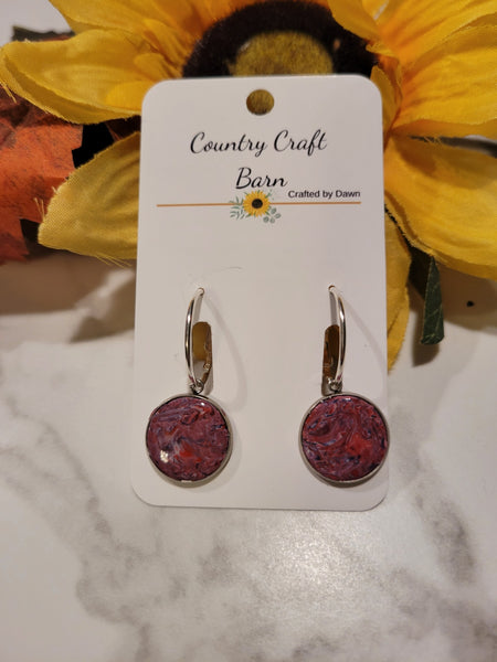 Freedom Whirl - Red,White, and Blue Country Craft Barn Earrings (E-482)