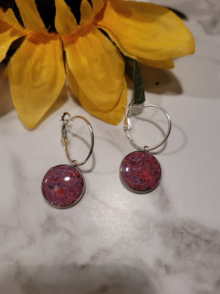Freedom Whirl - Red,White, and Blue Country Craft Barn Earrings (E-482)
