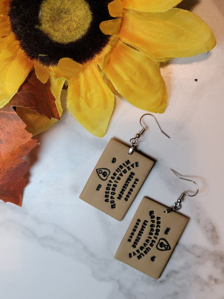 Mystic Message - Brown Country Craft Barn Earrings (E-489)