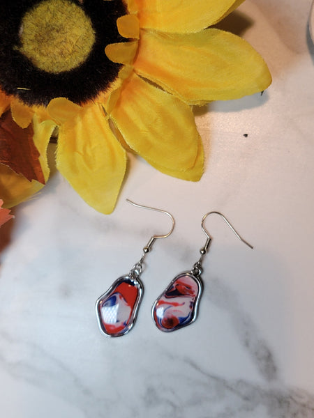 Americana Marble - Multi Country Craft Barn Earrings (E-490)