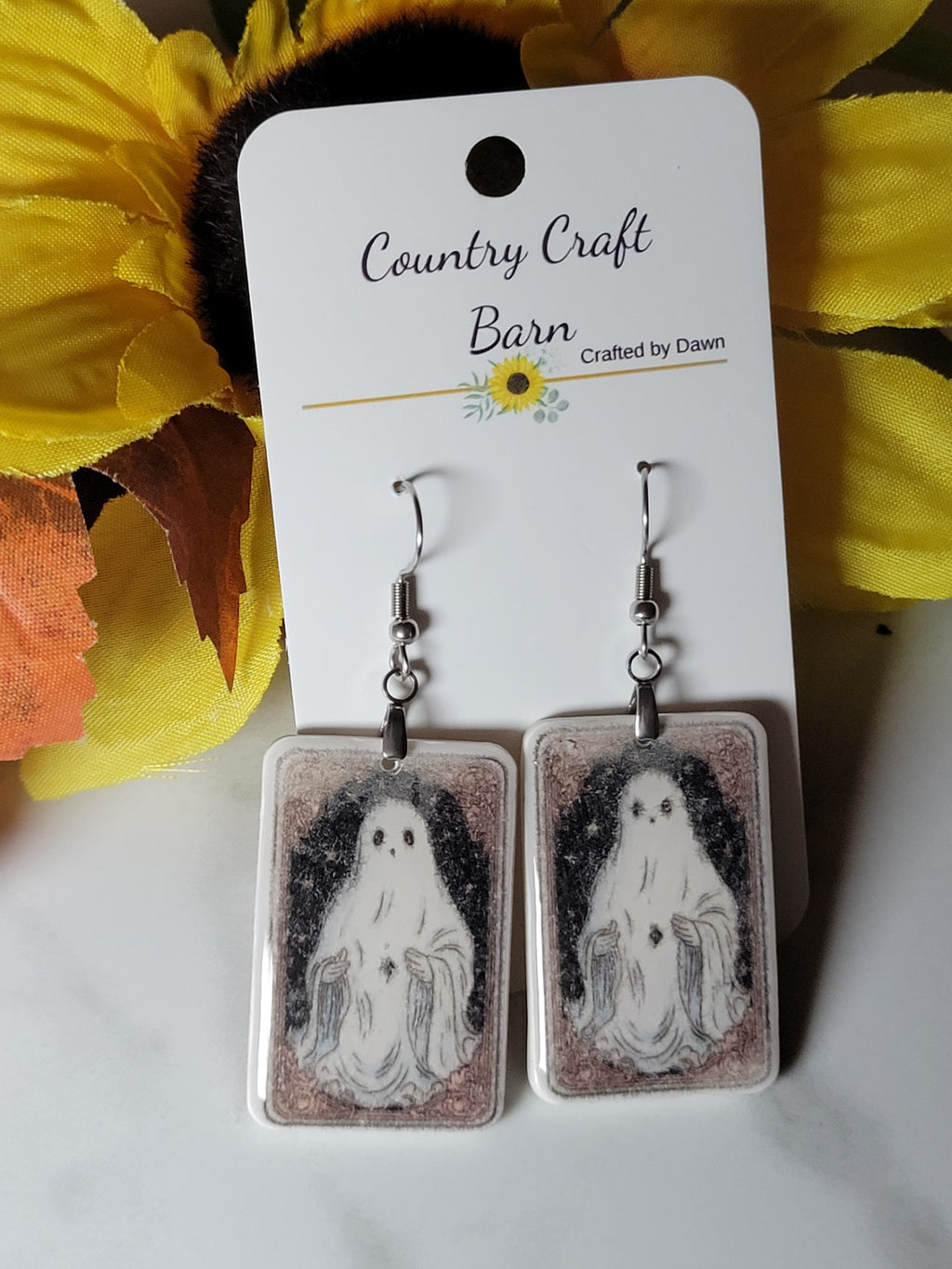 Phantom Glow - Black Country Craft Barn Earrings (E-491)