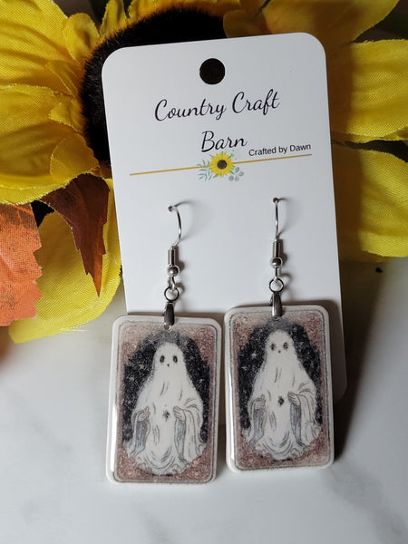 Phantom Glow - Black Country Craft Barn Earrings (E-491)