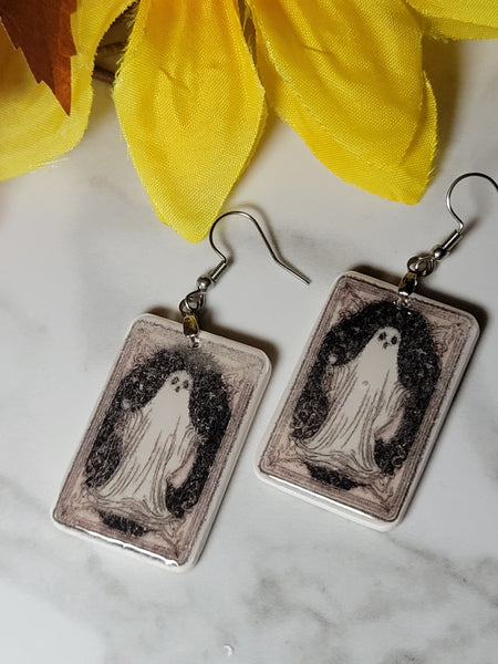 Phantom Glow - Black Country Craft Barn Earrings (E-491)