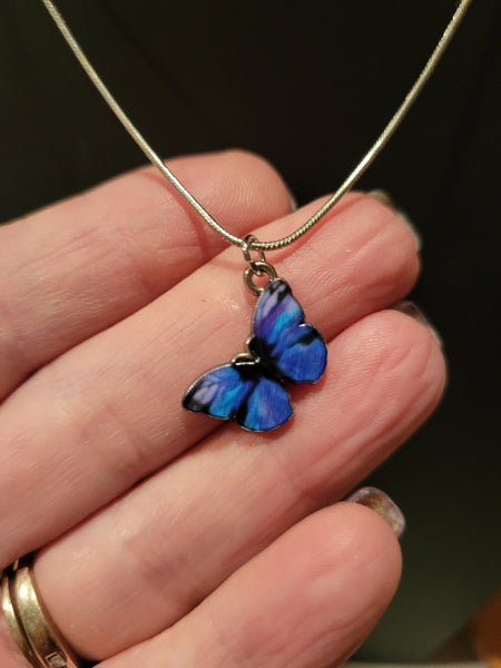 Blue Sky Butterfly - Blue Craft Barn Necklace (NL-008)