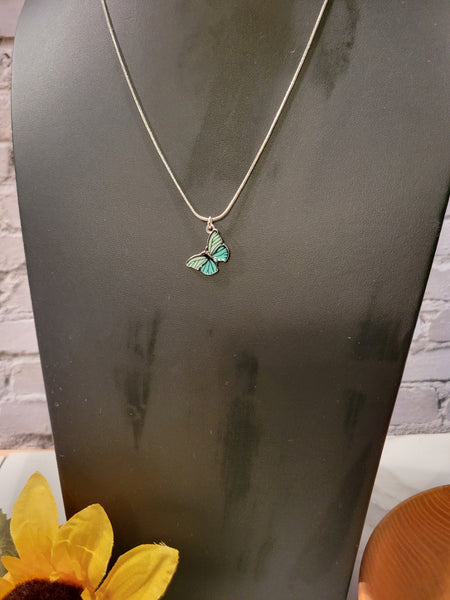 Turquoise Wings Butterfly - Blue Craft Barn Necklace (NL-009)
