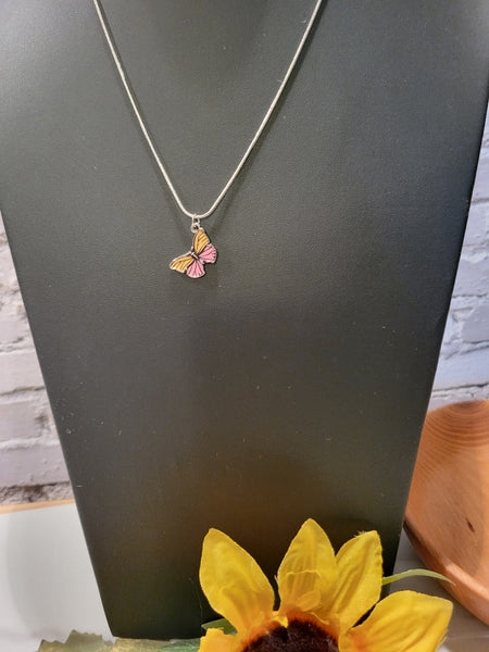 Sunrise Flutter - Yellow/Pink Craft Barn Necklace (NL-010)